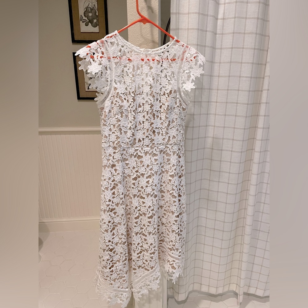 NWT Eliza J white eyelet dress